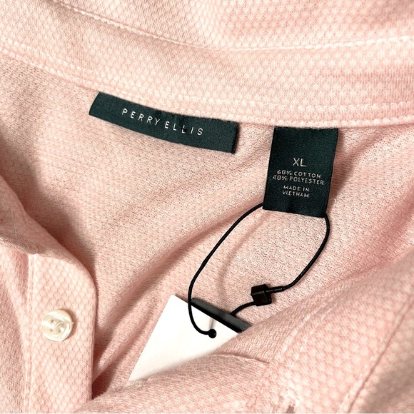 Perry Ellis powder pink polo shirt - Picture 4 of 5
